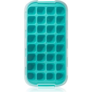 Lékué ijsblokjesvorm uit rubber met dienblad voor 32 ijsblokken blauw 33.5x18x3.3cm