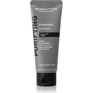 Revolution Skincare Purifying Charcoal peel-off masker tegen mee-eters met actieve houtskool 100 gr