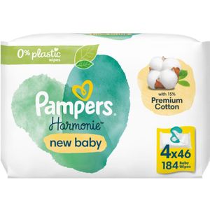 Pampers Harmonie New Baby Vochtige Reinigings Doekjes voor Kinderen 4x46 st