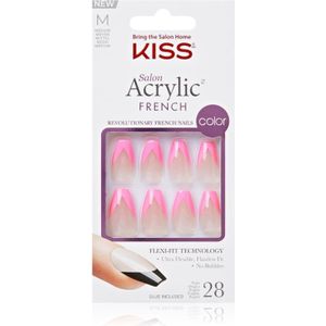 KISS Acrylic French Color valse nagels Squared 28 st