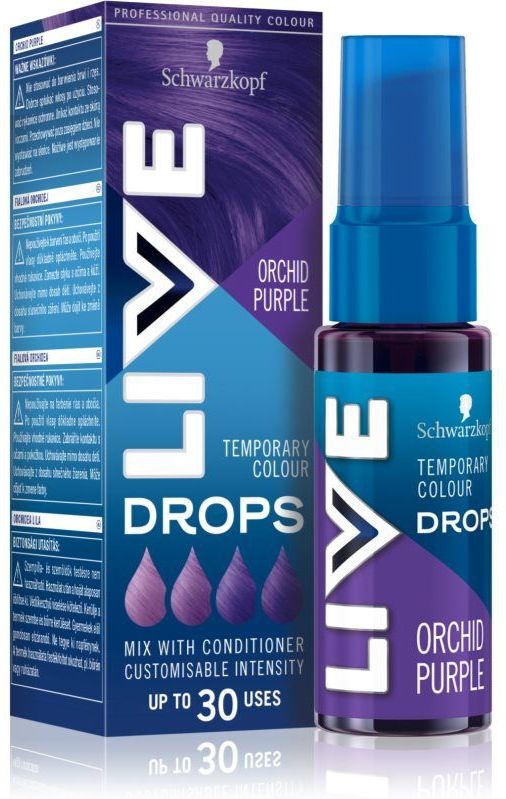 Schwarzkopf LIVE Drops Tijdelijke Kleurhaar Schaduw Tint Orchid Purple 30 ml