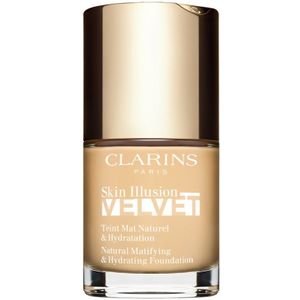 Clarins Skin Illusion Velvet vloeibare foundation met matte finish met Voedende Werking Tint  100,5W 30 ml