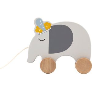 Tryco Wooden Elephant Pull-Along Toy Speelgoed van hout 10m+ 1 st