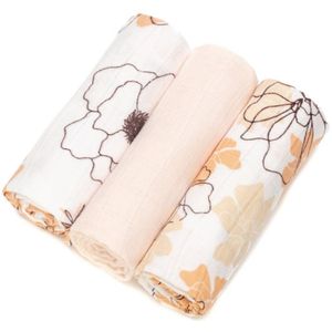 T-TOMI BIO Bamboo Diapers stoffen luiers Flowers 70x70 cm 3 st