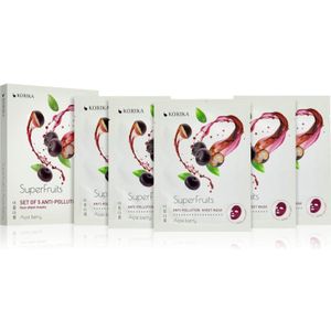 KORIKA - SuperFruits Acai Berry - Gezichtsmasker - Set van 5 - Anti-pollution
