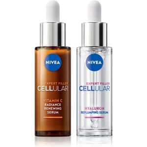 NIVEA - Hyaluron Cellular Filler - Gezichtsserum - 2 x 30 ml - Voor Huidversteviging