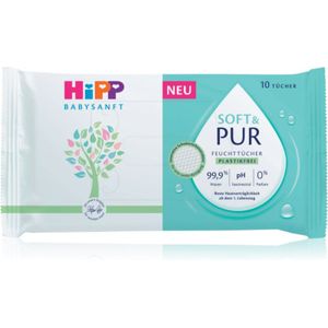 Hipp Soft & Pur Vochtige Reinigings Doekjes voor Kinderen vanaf Geboorte 10 st