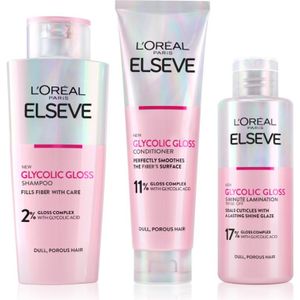 L’Oréal Paris Elseve Glycolic Gloss handige verpakking voor het Haar 3 st