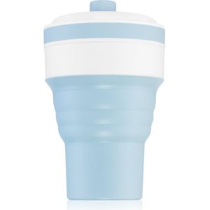 KidPro Collapsible Mug Kop met rietje Blue 350 ml