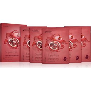 KORIKA - SuperFruits Pomegranate - Gezichtsmasker - Hydraterend - Set van 5