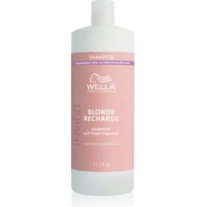 Wella Professionals Invigo Blonde Recharge shampoo voor blond haar neutraliseert gele Tinten 1000 ml