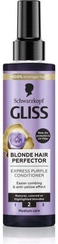 Schwarzkopf Gliss Blonde Hair Perfector Leave-In Conditioner neutraliseert gele Tinten 200 ml