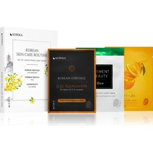 KORIKA - Korean Skin Care Routine - Set van 3 Verhelderende Sheet Masks