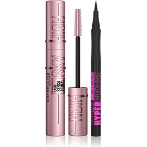 MAYBELLINE NEW YORK Make-Up Set - Mascara en Eyeliner - Zwart - 2x1 st