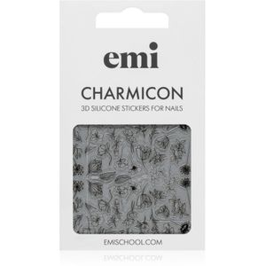 emi Charmicon Black Flowers nagelstickers 3D #176 1 st