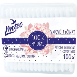Linteo Natural wattenstaafjes box 100 st