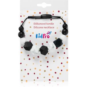 KidPro Silicone Necklace bijtkralen Black & White 1 st