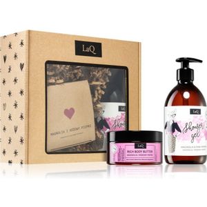 LaQ - Kitten Magnolia - Cosmeticaset - Douchegel en Lichaamsboter - 500 ml en 200 ml