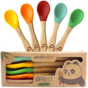 Pandoo Bamboo Spoon Set lepeltje voor Kinderen 5 st