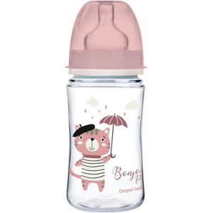 Canpol babies Bonjour Paris babyfles 3m+ Pink 240 ml