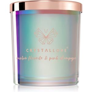 Crystallove Crystalized Scented Candle Rainbow Fluorite geurkaars 220 g