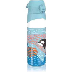 Ion8 Leak Proof roestvrijstalen drinkfles voor Kinderen Big Whale 600 ml