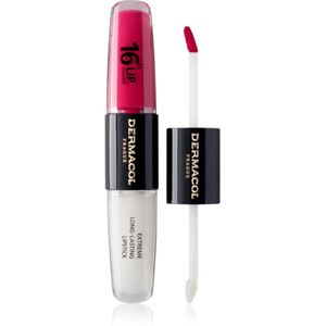 Dermacol 16H Lip Colour Langaanhoudende lippenstift en lipgloss Tint 08 Pink Tastic 2x4 ml