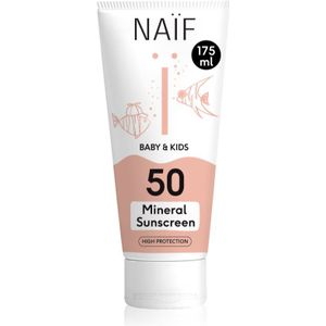 Naif Baby & Kids Mineral Sunscreen SPF 50 Beschermende Zonnebrandcrème voor baby’s en kinderen SPF 50 175 ml