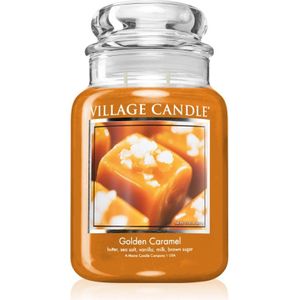 Village Candle Golden Caramel geurkaars (Glass Lid) 602 gr