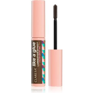 Claresa Like a Glue Lamination Effect Langaanhoudende wenkbrauwen gel Tint 02 Brown 8 g