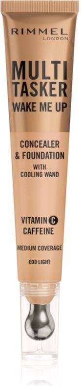Rimmel Multi-Tasker Wake Me Up Foundation en Concealer voor Stralende Huid Tint 30 Light 20 ml