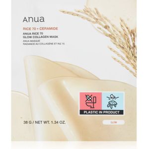 Anua Rice 70% + Ceramide Clow Collagen Mask Verhelderende Gezichtsmasker met Collageen 1 st