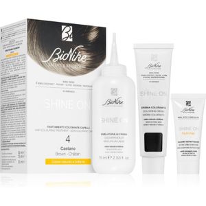 BioNike - SHINE ON - Permanente Haarkleuring - Tint 4 Brown - 1 st