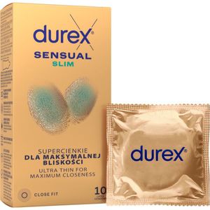 Durex - Sensual Slim - Condooms - 10 Stuks - Natuurlijke Rubber