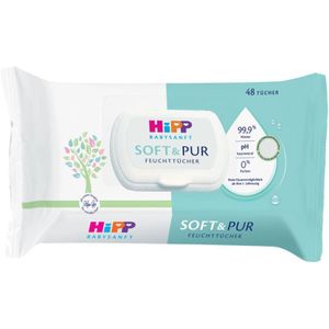 Hipp Soft & Pur Vochtige Reinigings Doekjes voor Kinderen vanaf Geboorte 48 st