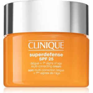 Clinique Superdefense™ SPF 25 Fatigue + 1st Signs Of Age Multi-Correcting Cream Crème tegen eerste Tekens van Veroudering voor Droge en Gemengde Huid SPF 25 30 ml