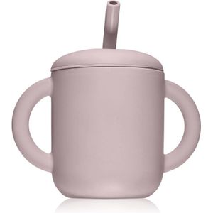 Mushie Training Cup with Straw Kop met rietje Soft-lilac 175 ml