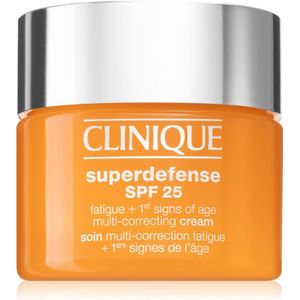 Clinique Superdefense™ SPF 25 Fatigue + 1st Signs Of Age Multi-Correcting Cream Crème tegen eerste Tekens van Veroudering voor Gemengde en Vette Huid SPF 25 50 ml