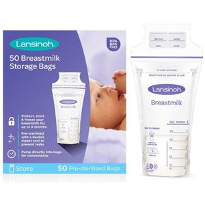 Lansinoh Breastfeeding Breastmilk Storage Bags zakje moedermelk bewaren 50 st