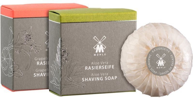 MÜHLE Duo Scheerzeep - Aloë Vera - Grapefruit-Munt - Veganistisch - 2 x 65 g