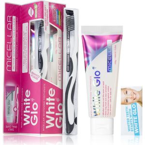 White Glo - Micellar Tandverzorgingsset - Whitening Tandpasta 100 ml - Tandenborstel 1 st