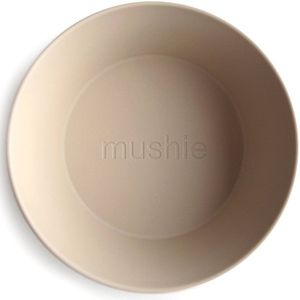 Mushie Round Dinnerware Bowl kom Vanilla 2 st