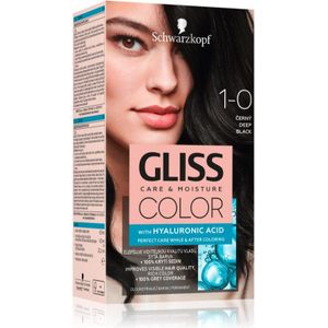 Schwarzkopf Gliss Color Pernamente Haarkleuring Tint 1-0 Deep Black