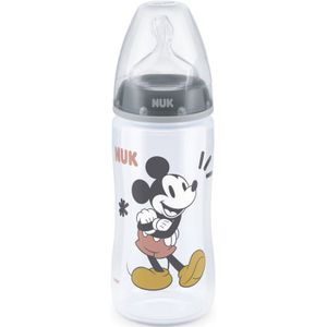 NUK First Choice Mickey Mouse babyfles Grey 300 ml