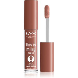 NYX Professional Makeup This is Milky Gloss Milkshakes Hydraterende Lipgloss met de geur van Tint 20 Milk The Coco 4 ml