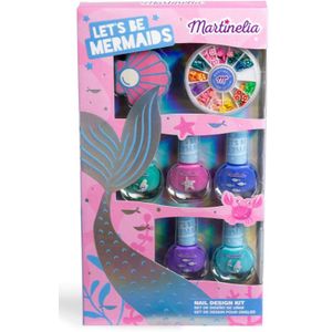 MARTINELIA - Manicureset - Zeemeermin - Waterlak Blauw, Roze, Paars, Groen - Set met 5 Nagellakken en Vijl