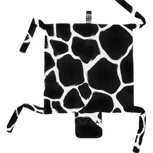 KLRK Home Wild B&W Giraffe knuffeldeken Gustav 80x46 cm 1 st