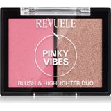 Revuele - Blush & Highlighter Duo - Blush - Verhelder Tint Pinky Vibes - 8 g