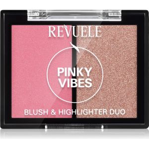 Revuele - Blush & Highlighter Duo - Blush - Verhelder Tint Pinky Vibes - 8 g