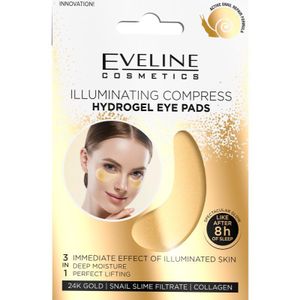 Eveline Cosmetics Gold Illuminating Compress Hydrogel Oogmasker  met Slakken Extract 2 st
